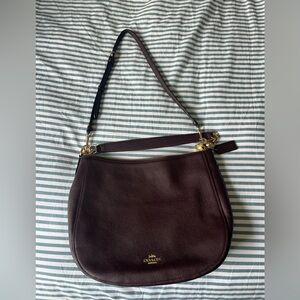 Coach Large Burgundy Leather Shoulder Bag